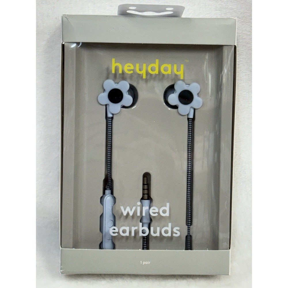 Wired Earbuds - heyday™- Flower -3.5mm Jack, Built-In Microphone, Silicone Cush